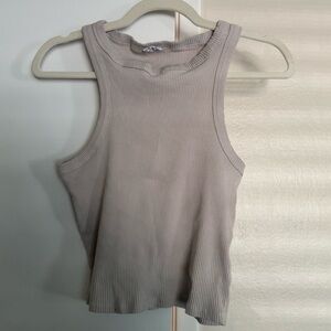 Cotton on Women's Beige Ribbed Tank Top